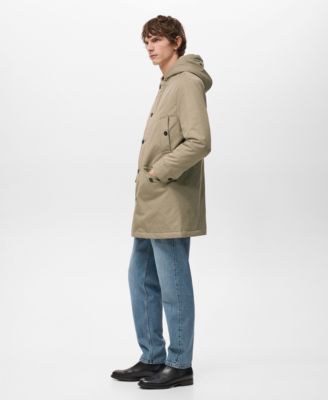 Men's Water-Repellent Hood Quilted Parka