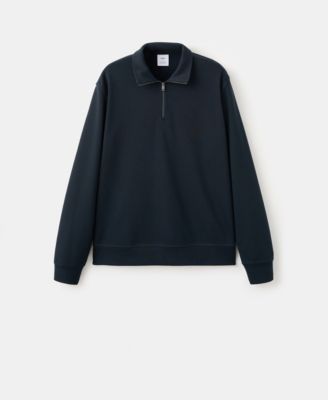 Men's Regular-Fit Zipper-Neck Sweatshirt