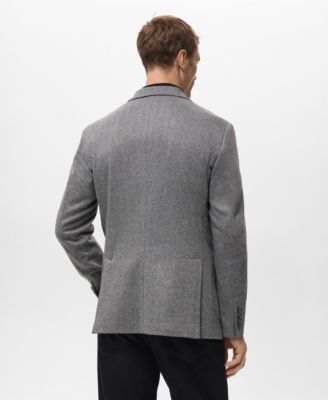 Men's Slim-Fit Herringbone Tailored Jacket