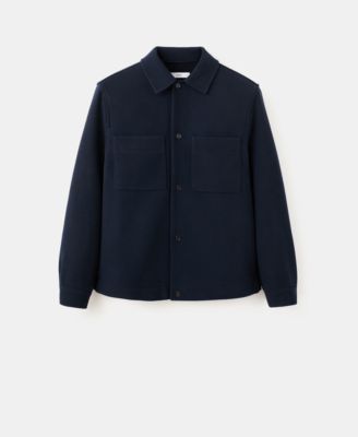 Men's Pockets Wool-Blend Jacket