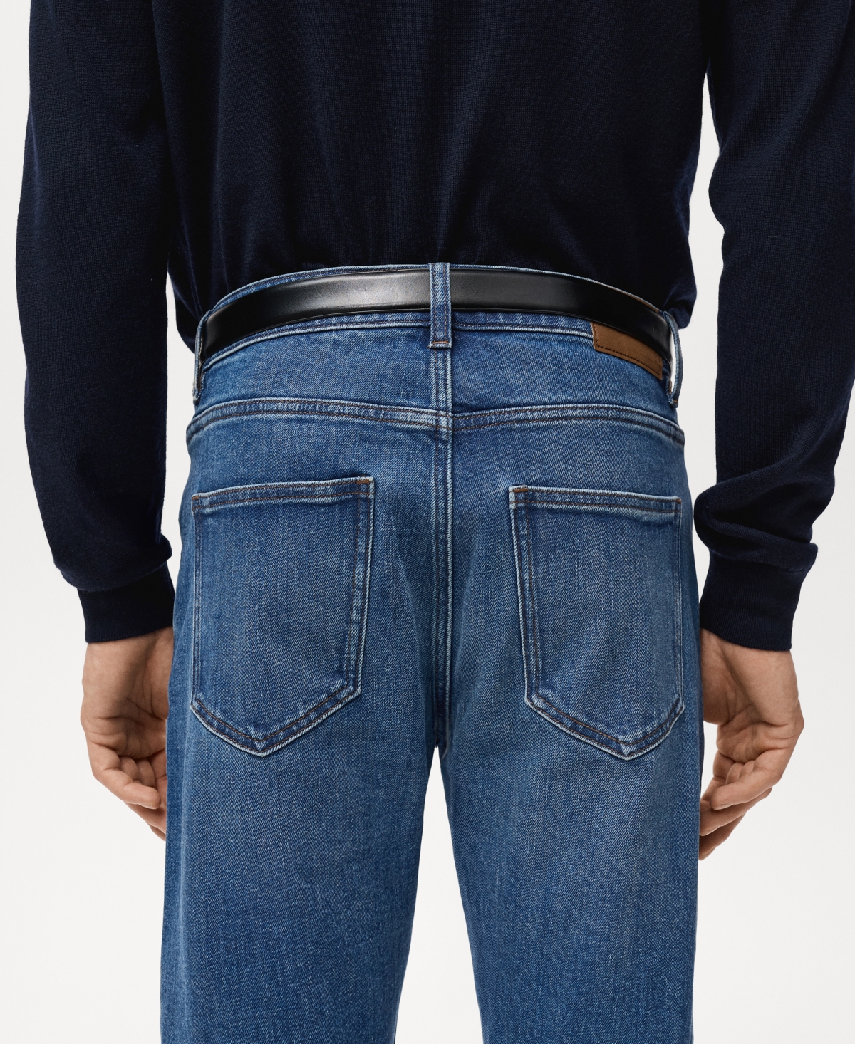 Mango Men's Ben Cropped Tapered-Fit Jeans