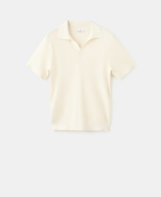Men's Short-Sleeve Knitted Polo Shirt