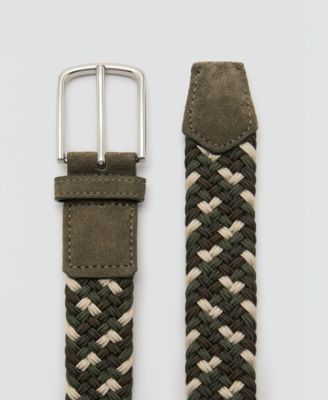 Men's Braided Elastic Colored Belt