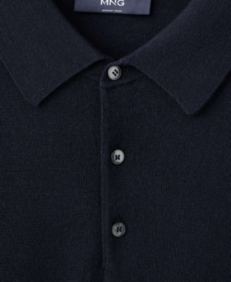 Men's Merino Wool Polo Sweater