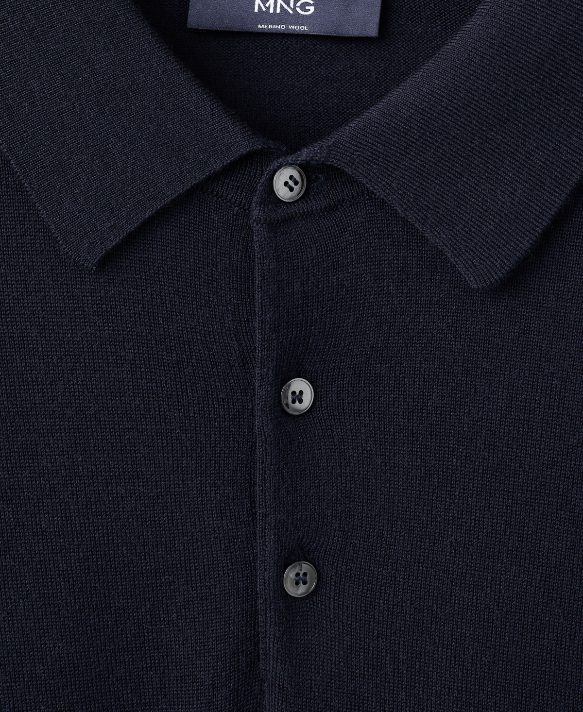 Mango Men's Merino Wool Polo Sweater
