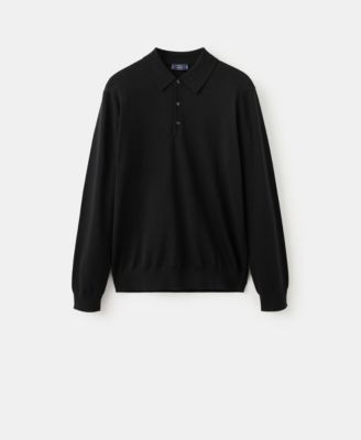 Men's Merino Wool Polo Sweater