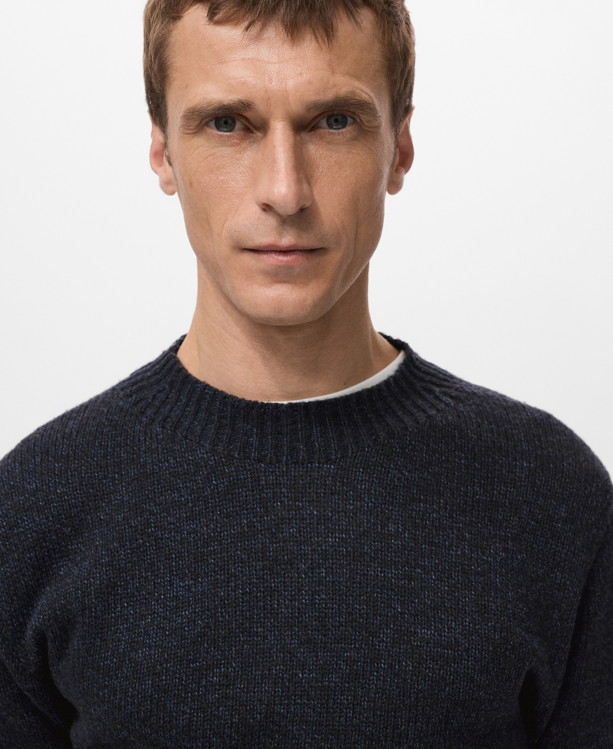 Mango Men's Structured Wool-Blend Knitted Sweater