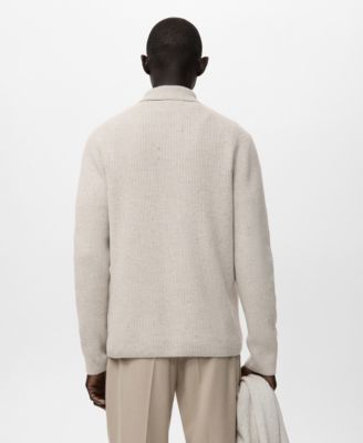 Men's Ribbed Knit Cardigan