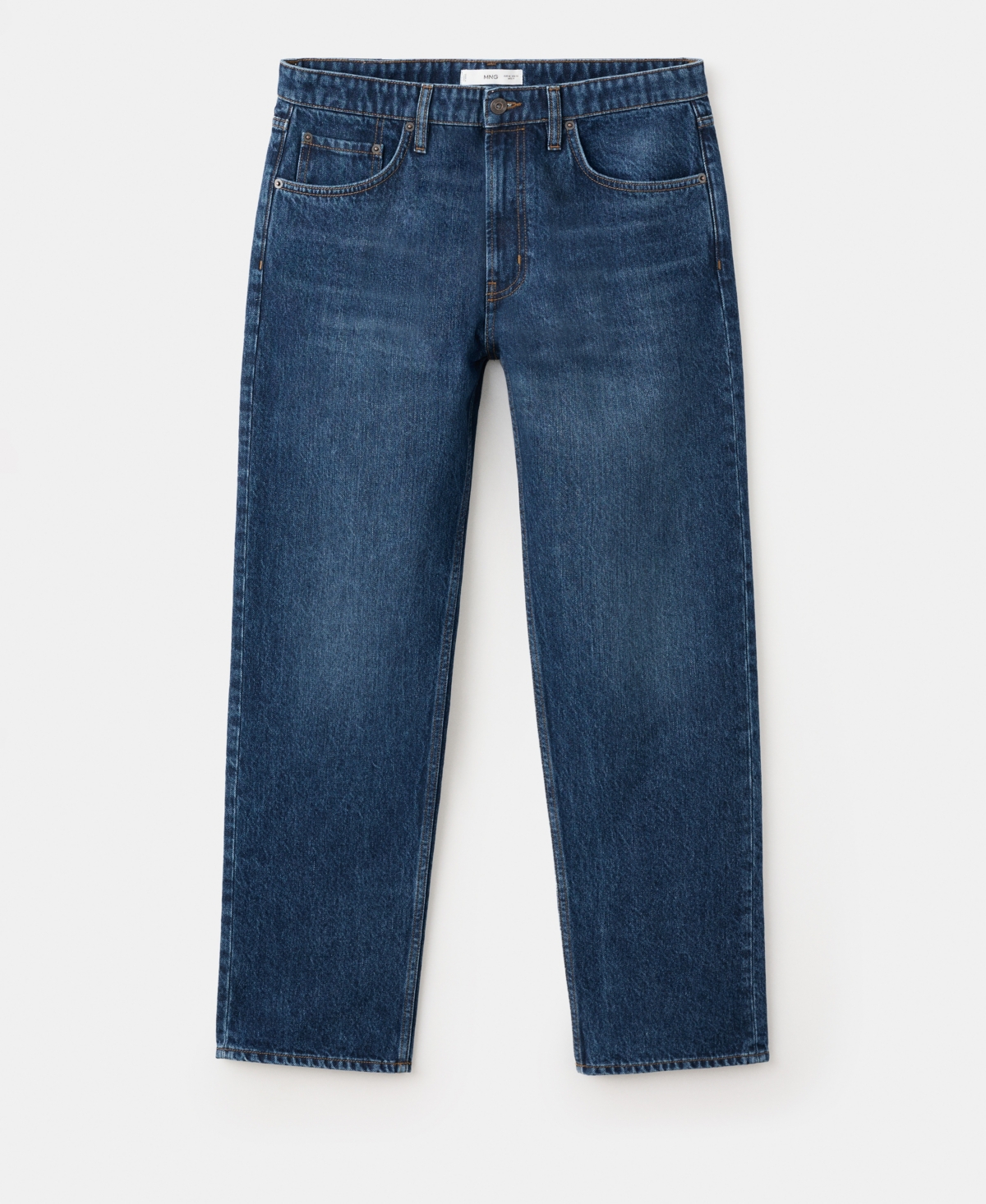 Mango Men's Moby Straight-Fit Dark-Wash Jeans