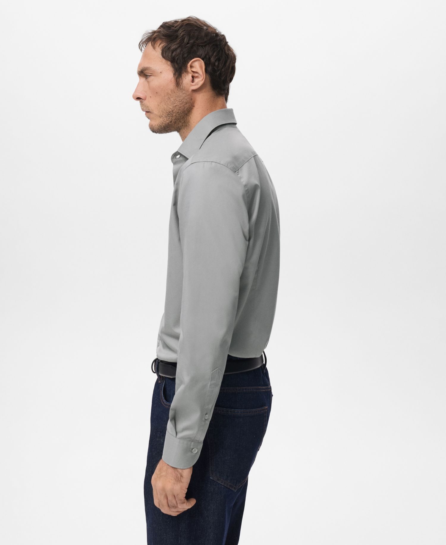 Men's Slim-Fit Lyocell Cotton Shirt