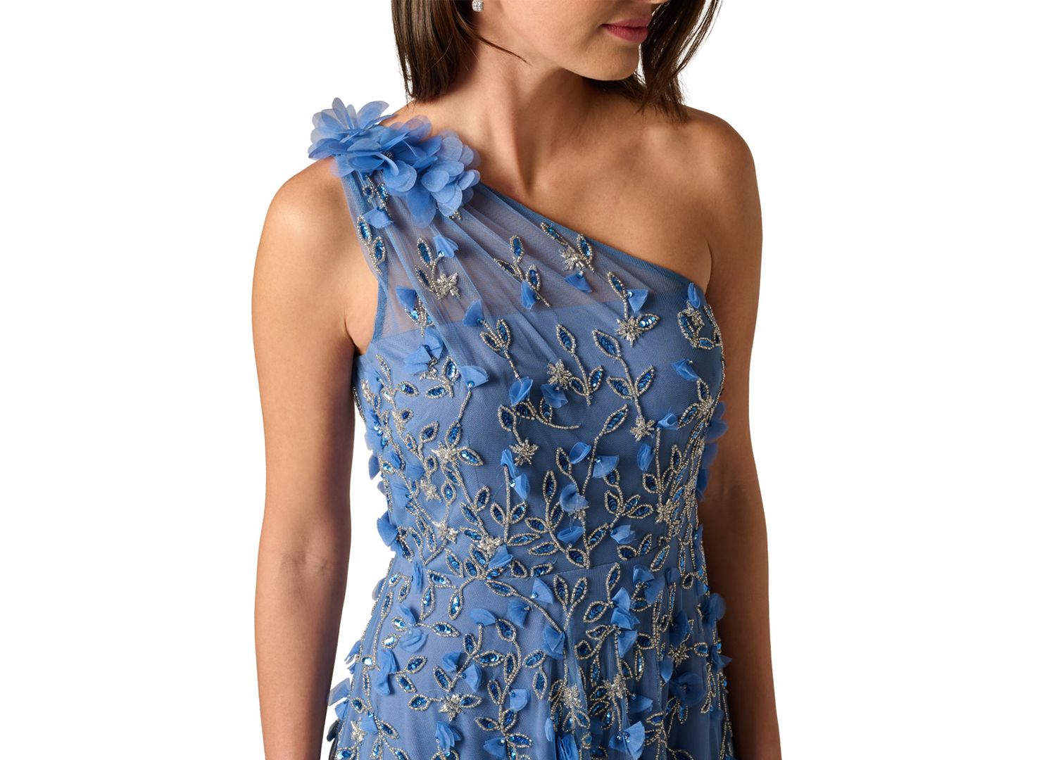 Women's One-Shoulder Beaded Dress