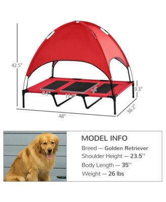 Elevated Pet Bed Dog Foldable Cot Tent Canopy Inst Shelter,