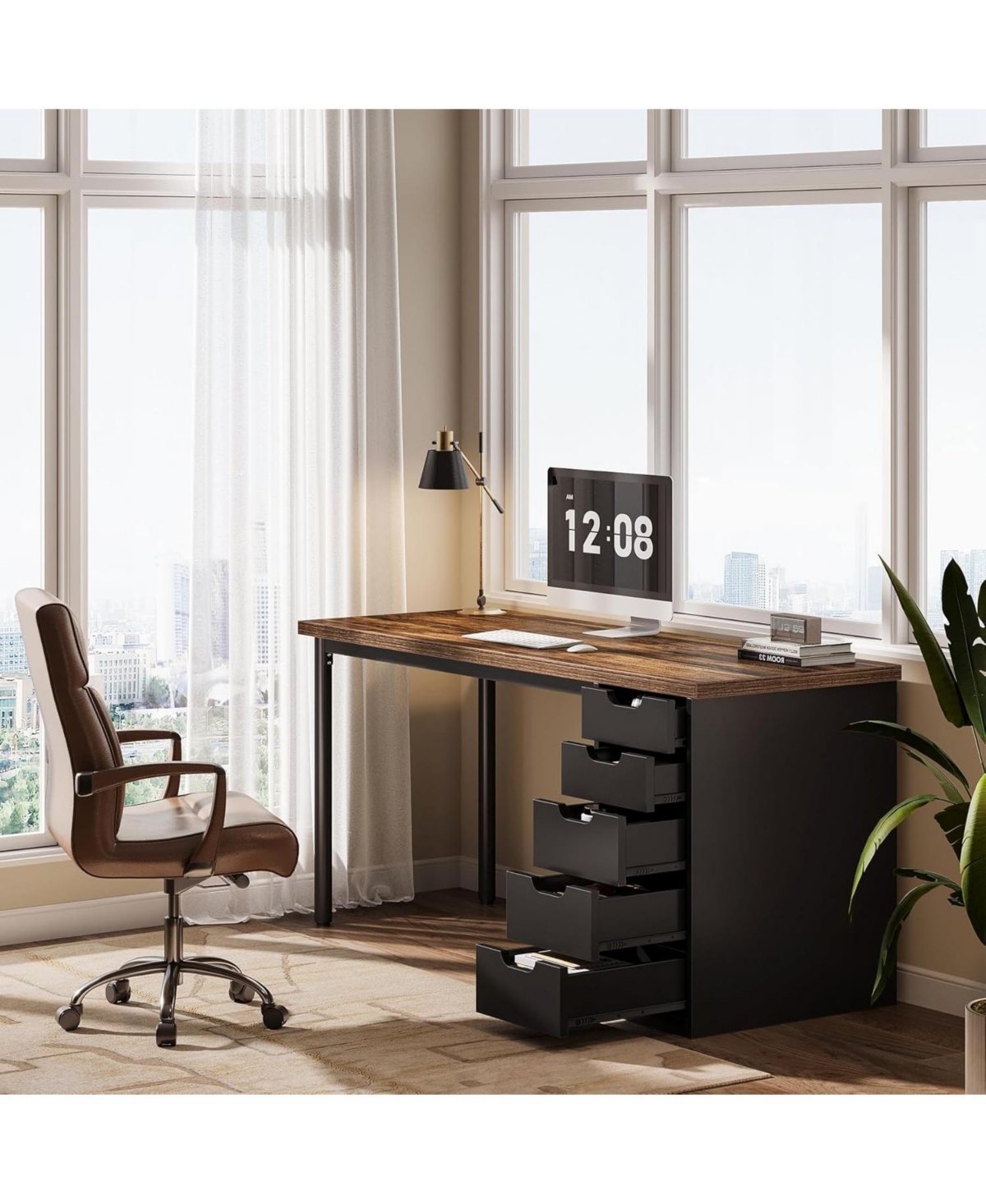 Tribesigns Modern Computer Desk, Simple Style, 47 Inches Pc Desk