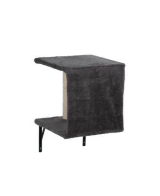 5 Pcs Wall Mounted Cat Tree Furniture with Scratching Board in Grey