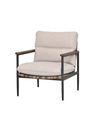 Mondawe 6 Pieces Aluminum Handcrafe Woven Conversation Set with Coffee Table