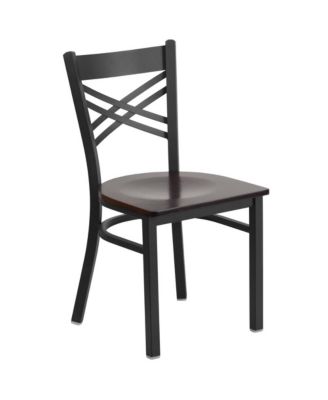 X" Back Metal Restaurant Dining Chair