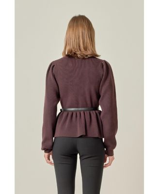 Women's Peplum Waist Knit Top