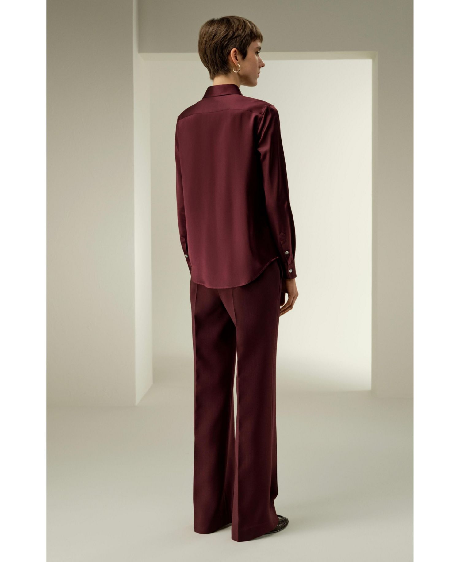 Women's Timeless Silk Charmeuse Button-Up Shirt