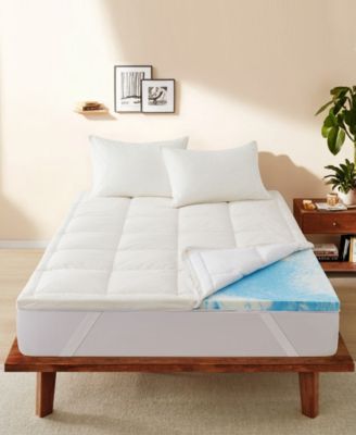 Down Feather Memory Foam Mattress Topper, Twin