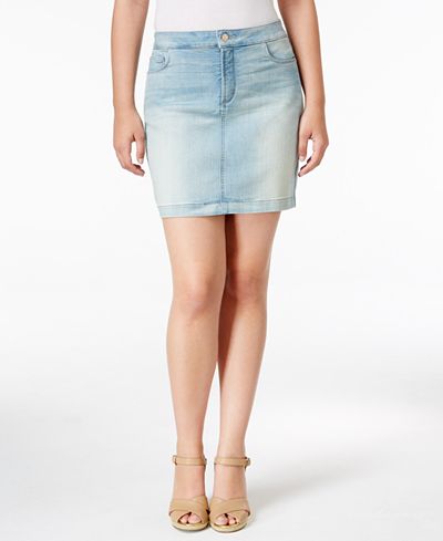 NYDJ Emily Mykonos Wash Denim Skirt