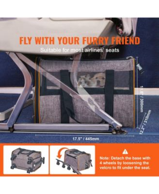 Airline-Approved Rolling Pet Carrier, Holds up to 22 lbs