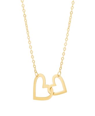 Heart Pendant Necklace in 10k Yellow Gold