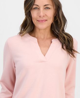 Petite Lux Soft Bracelet-Sleeve Fleece Top