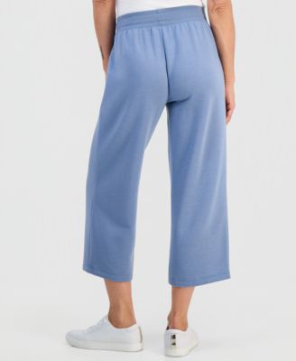 Petite Lux Soft Cropped Wide-Leg Pants