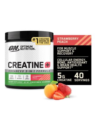 Creatine Monohydrate Plus Powder, Strawberry Peach, 40 Servings