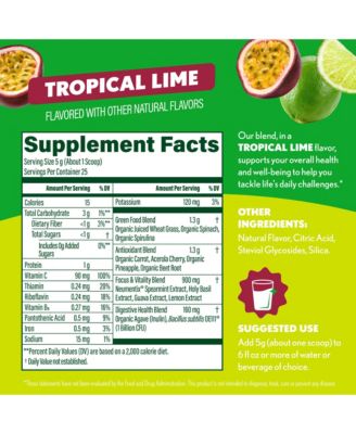 Sweet Greens Superfood Powder, Tropical Lime, 25 Servings