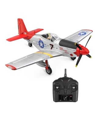 2.4G 4-Channel P51 RC Plane with Brushless Motor, 6G/3D Flight Modes, 6-Axis Gyro & LED Light