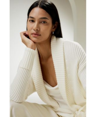 Women's Merino Wool Shawl Collar Cardigan