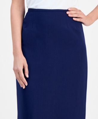 Women's Stretch Crepe Column Midi Skirt
