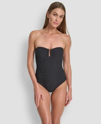 Women's Textured Shirred One-Piece Swimsuit
