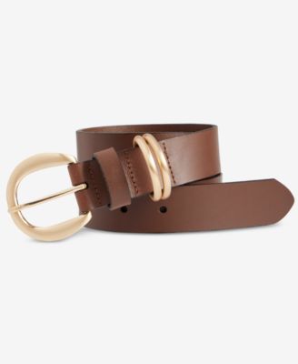Multi-Loop Keeper Leather Belt