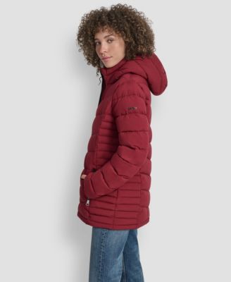 Women's Chevron-Quilted Full-Zip Puffer Jacket