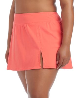 Plus Size Pique Ole High-Waist Skirted Swim Bottoms