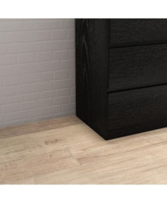 Black 4-Drawer Modern Dresser