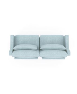Chenille 2-Seater Sofa - Sky Blue