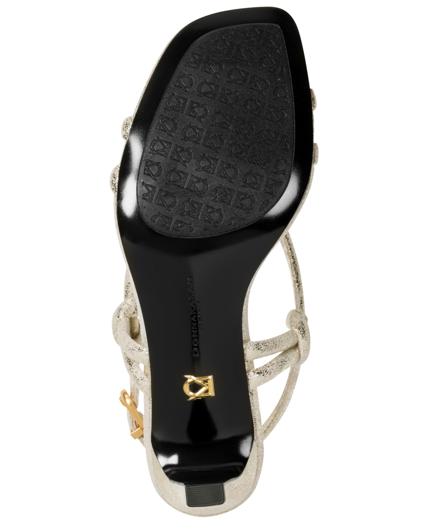 Женские сандалии Donna Karan New York Basil Strappy Dress Sandals, цвет: Белое золото — фото 5