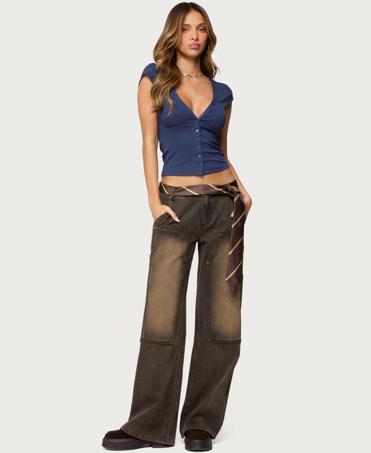 Edikted Womens Alza Button Up Top