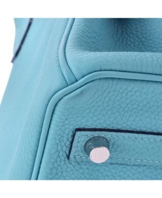 Birkin 30 Handbag Blue Togo with Palladium Hardware