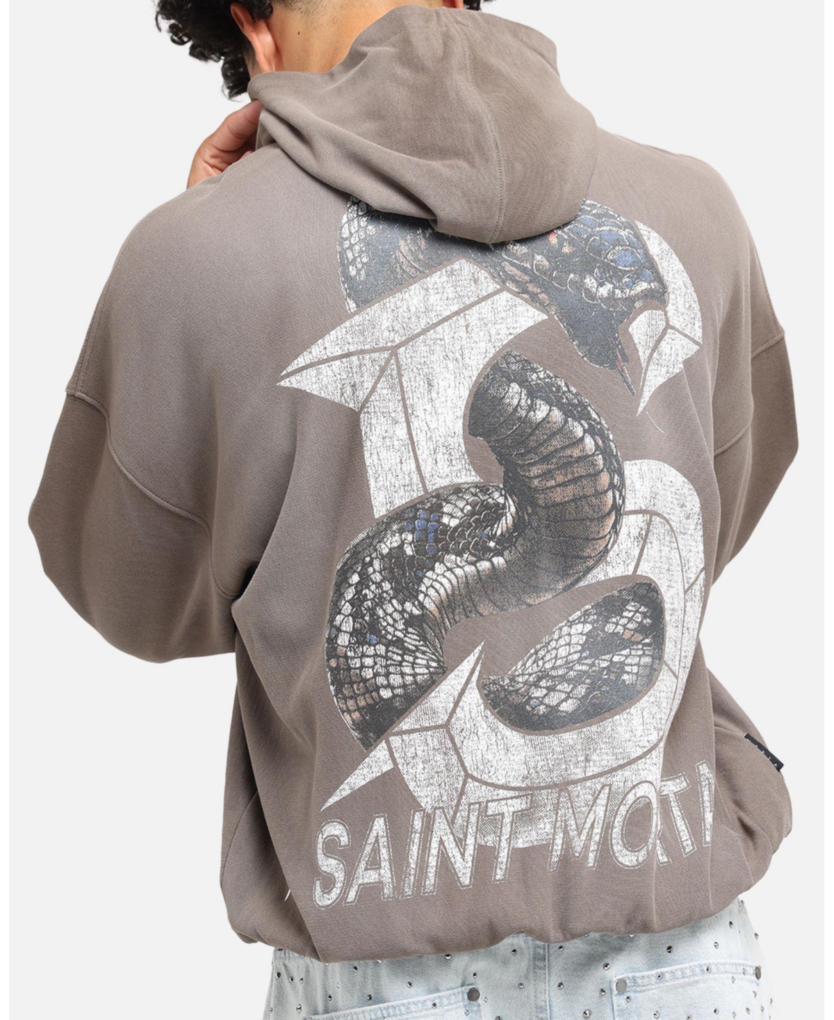 Saint Morta Men's Gothic Distressed Zip Hoodie