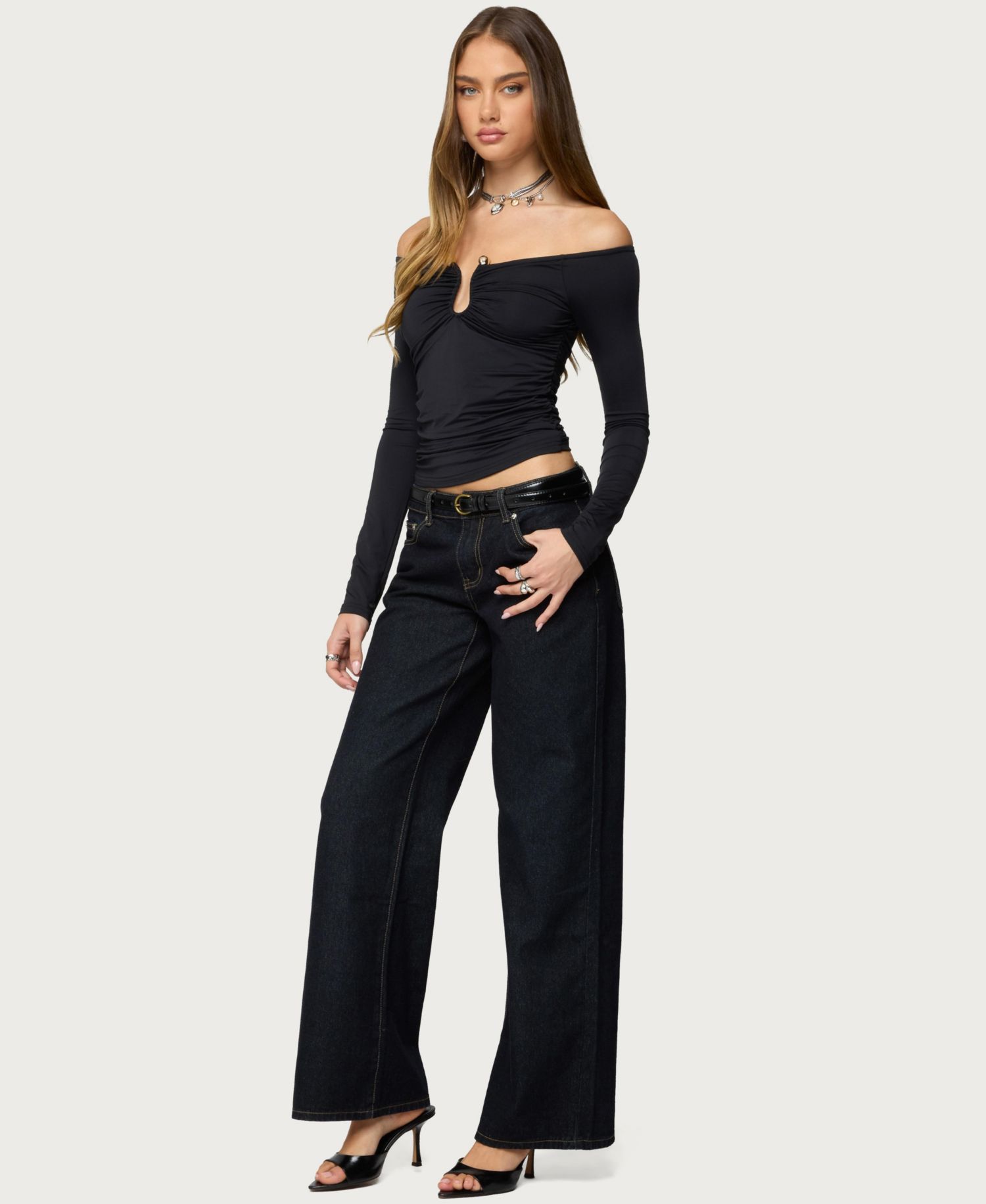 Women's Halle Curved U Off Shoulder Top