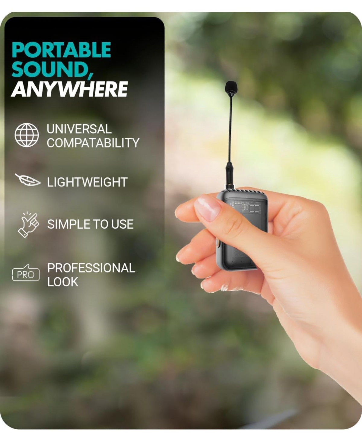 Movo Mv-M101 Gooseneck Omnidirectional Lavalier Microphone- Compatible Wireless Transmitters