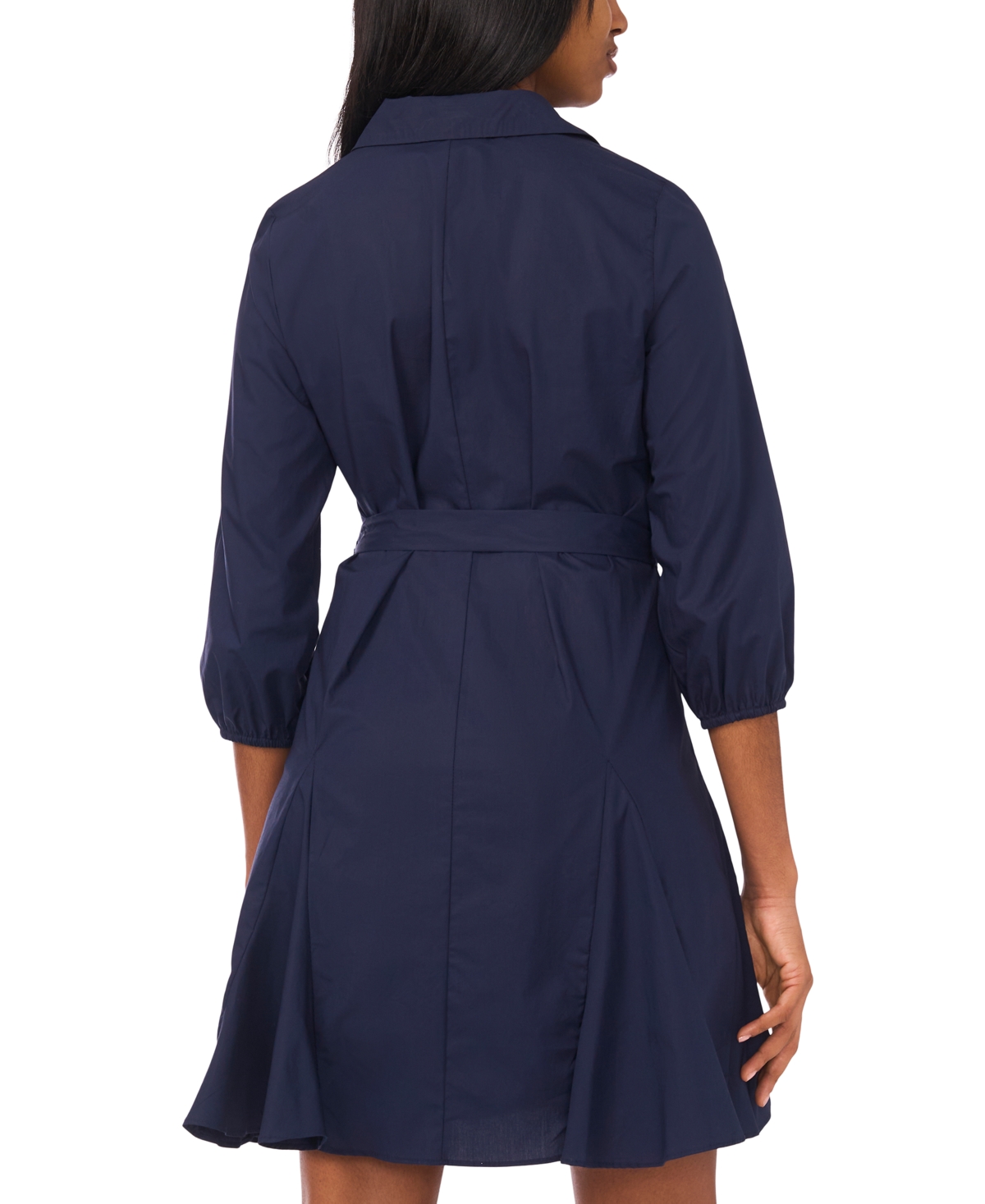 Msk Women's Tie Waist Shirt Dress