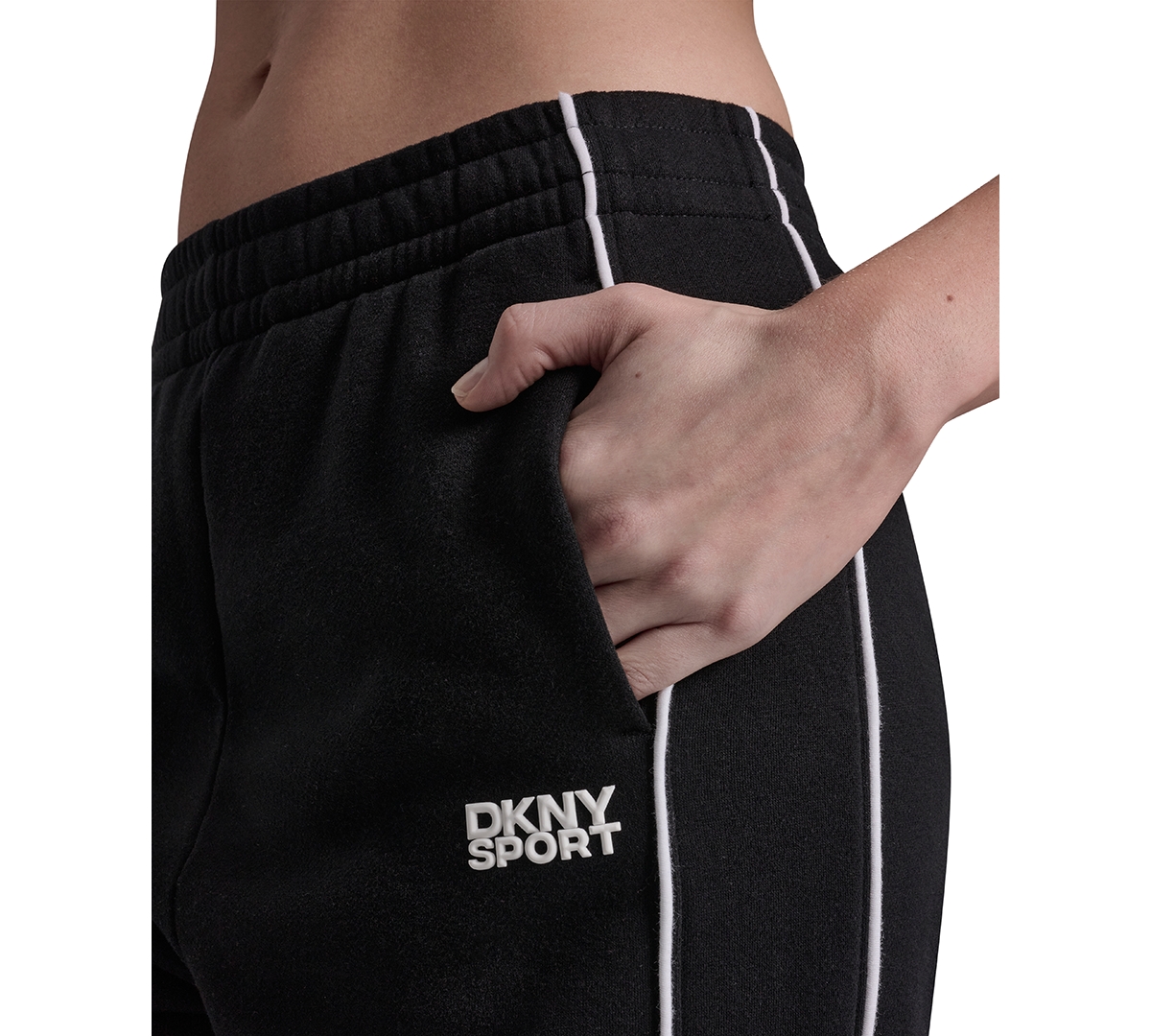 Dkny Sport Women's Hd Logo Piped Track Pants