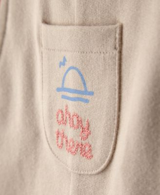 Carter's Baby Boys' Boat Striped T-Shirt and Shortall, 2-Piece Set