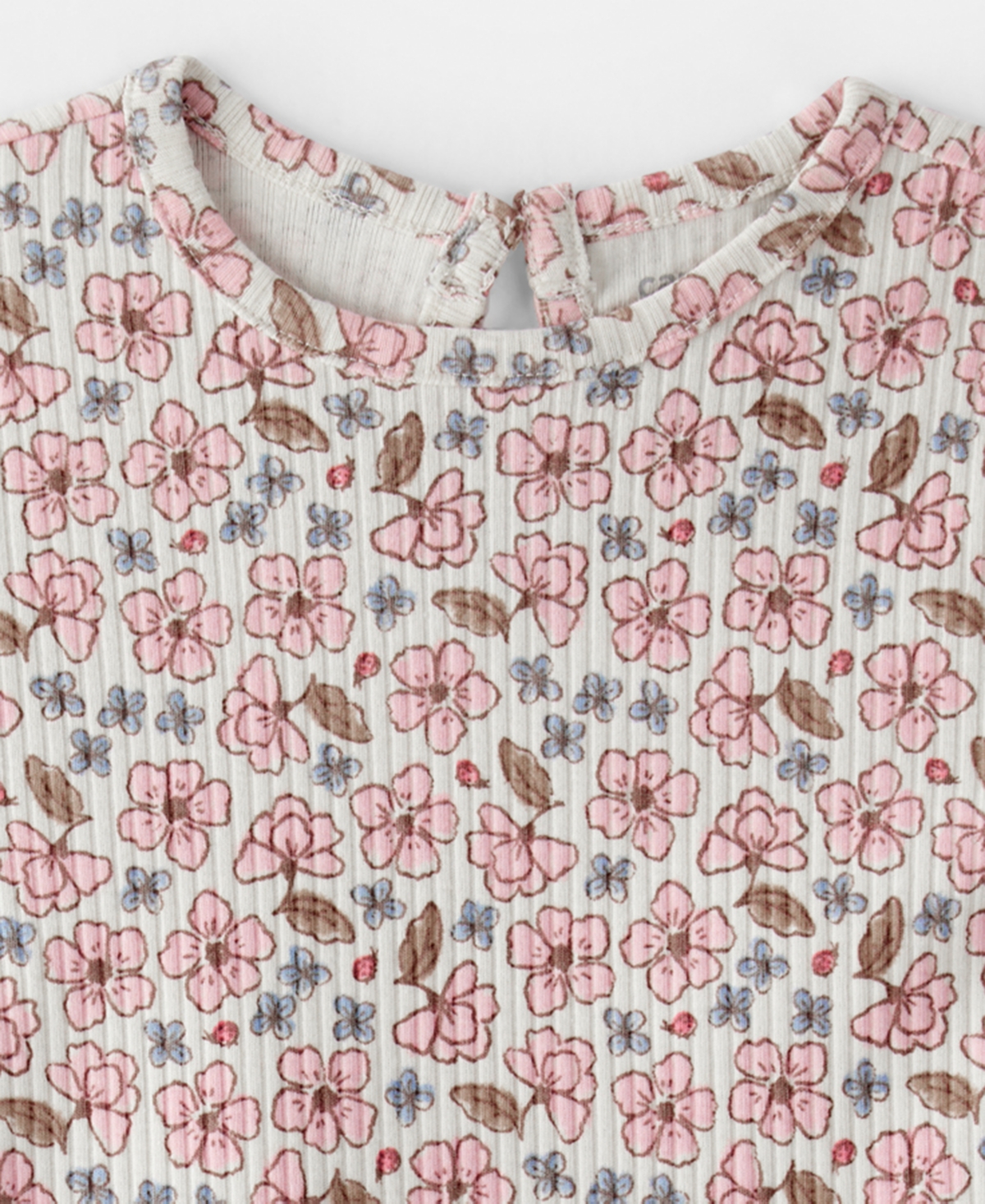 Carter's Baby Girls' Ruffle Floral Flutter-Sleeve Bodysuit and Pants, 2-Piece Set