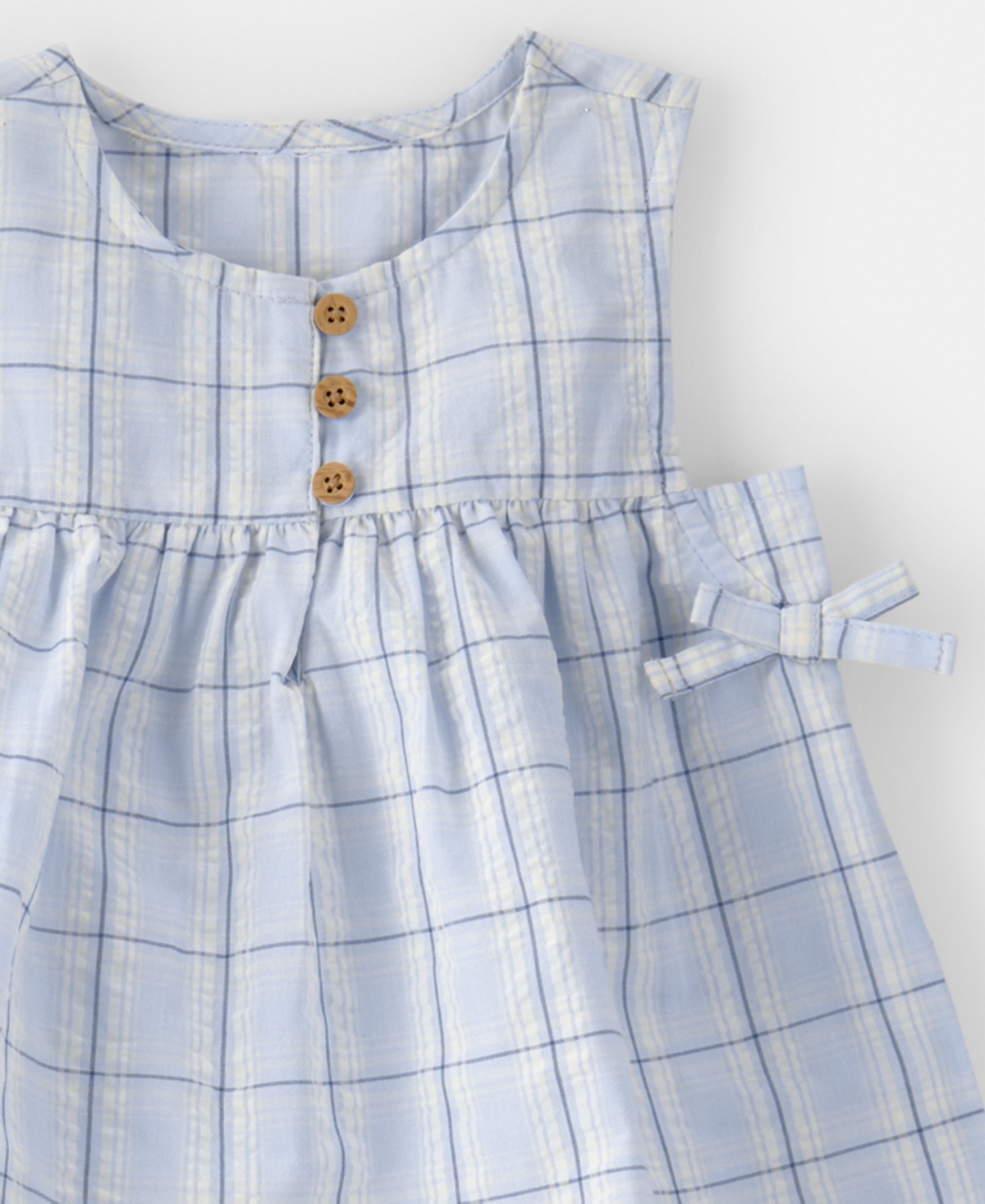 Carter's Baby Girls' Gingham Pull-On Dress, Hat and Diaper Cover, 3-Piece Set